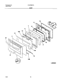 DOOR Diagram and Parts List for PLGF389CCA  Frigidaire Range
