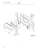 DOOR Diagram and Parts List for FES300EBB  Frigidaire Range