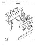 BACKGUARD Diagram and Parts List for MEF355BGDA  Frigidaire Range