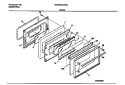 DOOR Diagram and Parts List for WGF353CASC  Frigidaire Range