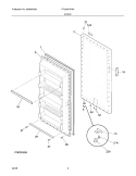 DOOR Diagram and Parts List for FFU09K0FW2  Frigidaire Freezer