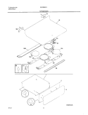 TOP / DRAWER Diagram and Parts List for FEFS68CJBA  Frigidaire Range