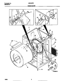 CABINET / DRUM Diagram and Parts List for MDE546REW0  Frigidaire Dryer