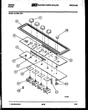 CONTROL PANEL Diagram and Parts List for 13-2589-00-01  Tappan Cooktop