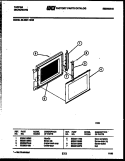 DOOR PARTS Diagram and Parts List for 56-3357-10-03  Tappan Microwave