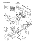 CONTROL PANEL Diagram and Parts List for EWFLS65IRR0  Electrolux Washer