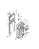 DOOR Diagram and Parts List for TUK160AN6W  Kelvinator Refrigerator