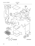 BODY Diagram and Parts List for CFEF3016LWE  Frigidaire Range