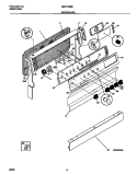 BACKGUARD Diagram and Parts List for MEF318BBDB  Frigidaire Range