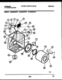 CABINET AND COMPONENT PARTS Diagram and Parts List for DE3900AWW1  Frigidaire Dryer