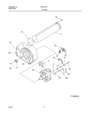 MOTOR, BLOWER Diagram and Parts List for NGSG54TAQ0  Frigidaire Dryer