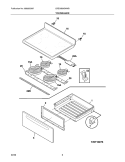 TOP/DRAWER Diagram and Parts List for CRE3580GWWB  Crosley Range