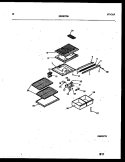 SHELVES AND SUPPORTS Diagram and Parts List for RT163LCD3  Frigidaire Refrigerator