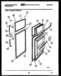 DOOR PARTS Diagram and Parts List for RT192GCDB  Frigidaire Refrigerator
