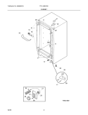 CABINET Diagram and Parts List for FFU13M2HW0  Frigidaire Freezer