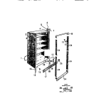 CABINET Diagram and Parts List for FU018TRW1  Frigidaire Freezer