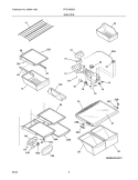 SHELVES Diagram and Parts List for FRT21BSDSB0  Frigidaire Refrigerator