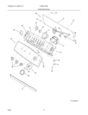 CONTROL / PANEL Diagram and Parts List for LWS9313DS0  Frigidaire Washer