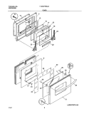 DOOR Diagram and Parts List for PLEB27T8ACA  Frigidaire Wall Oven
