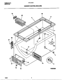 CABINET / CONTROLS / SHELVES Diagram and Parts List for FFC15D9CW1  Frigidaire Freezer