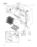 CABINET Diagram and Parts List for FFU11FK2AW0  Frigidaire Freezer