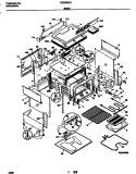 BODY Diagram and Parts List for FES353CCD1  Frigidaire Range