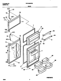 DOORS Diagram and Parts List for FRT18QRHW2  Frigidaire Refrigerator