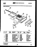 BROILER DRAWER PARTS Diagram and Parts List for 30-7347-23-03  Tappan Range