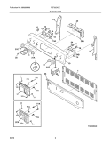 BACKGUARD Diagram and Parts List for FEF352HCE  Frigidaire Range