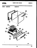 DOOR AND BROILER DRAWER PARTS Diagram and Parts List for CG240SP2L02  Frigidaire Range