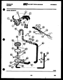PUMP, WATER VALVE AND WATER INLET Diagram and Parts List for WCDSFL0  Frigidaire Washer