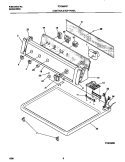 CONTROLS / TOP PANEL Diagram and Parts List for FDG8976FW0  Frigidaire Dryer