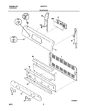 BACKGUARD Diagram and Parts List for GLGF377AQE  Frigidaire Range