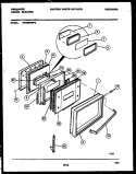 DOOR PARTS Diagram and Parts List for REG533MNW3  Frigidaire Range