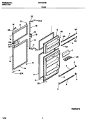 DOOR Diagram and Parts List for MRT18DNCW2  Frigidaire Refrigerator