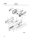CONTROL PANEL Diagram and Parts List for PLDB998AC0  Frigidaire Dishwasher