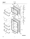 DOORS Diagram and Parts List for FRT18G5AW6  Frigidaire Refrigerator
