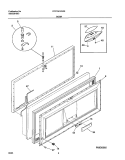 DOOR Diagram and Parts List for FFC15C4CW0  Frigidaire Freezer