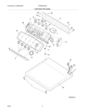 CONTROLS / TOP PANEL Diagram and Parts List for FGRB7800DS0  Frigidaire Dryer