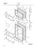 DOOR Diagram and Parts List for FRT21P5AQ3  Frigidaire Refrigerator