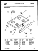COOKTOP PARTS Diagram and Parts List for 30-2132-00-01  Tappan Range