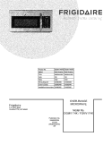COVER Diagram and Parts List for DGMV174KFB  Frigidaire Microwave