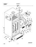 CABINET Diagram and Parts List for GLHT216TAB1  Frigidaire Refrigerator