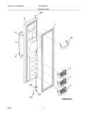 FREEZER DOOR Diagram and Parts List for WRS26MF8JS1  Crosley Refrigerator