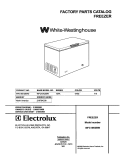 COVER Diagram and Parts List for WFC15K2BW0  Westinghouse Freezer