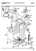 CABINET, TOP PANEL, BASE Diagram and Parts List for WWX233RBS1  Frigidaire Washer