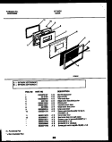 DOOR PARTS Diagram and Parts List for GF730RXW1  Frigidaire Range