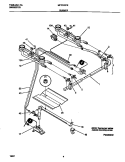 BURNER Diagram and Parts List for MPF300PXWC  Frigidaire Range