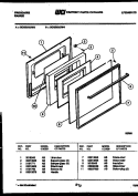 DOOR PARTS Diagram and Parts List for GCG38BCW4  Frigidaire Range