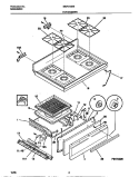 TOP / DRAWER Diagram and Parts List for MGF345BEDB  Frigidaire Range